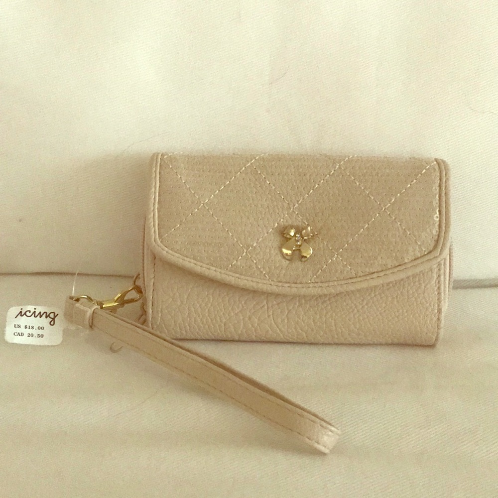 NWT wallet with gold bow